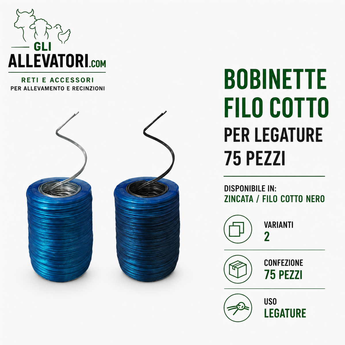 Bobinette Filo Cotto per Legature 75 Pezzi