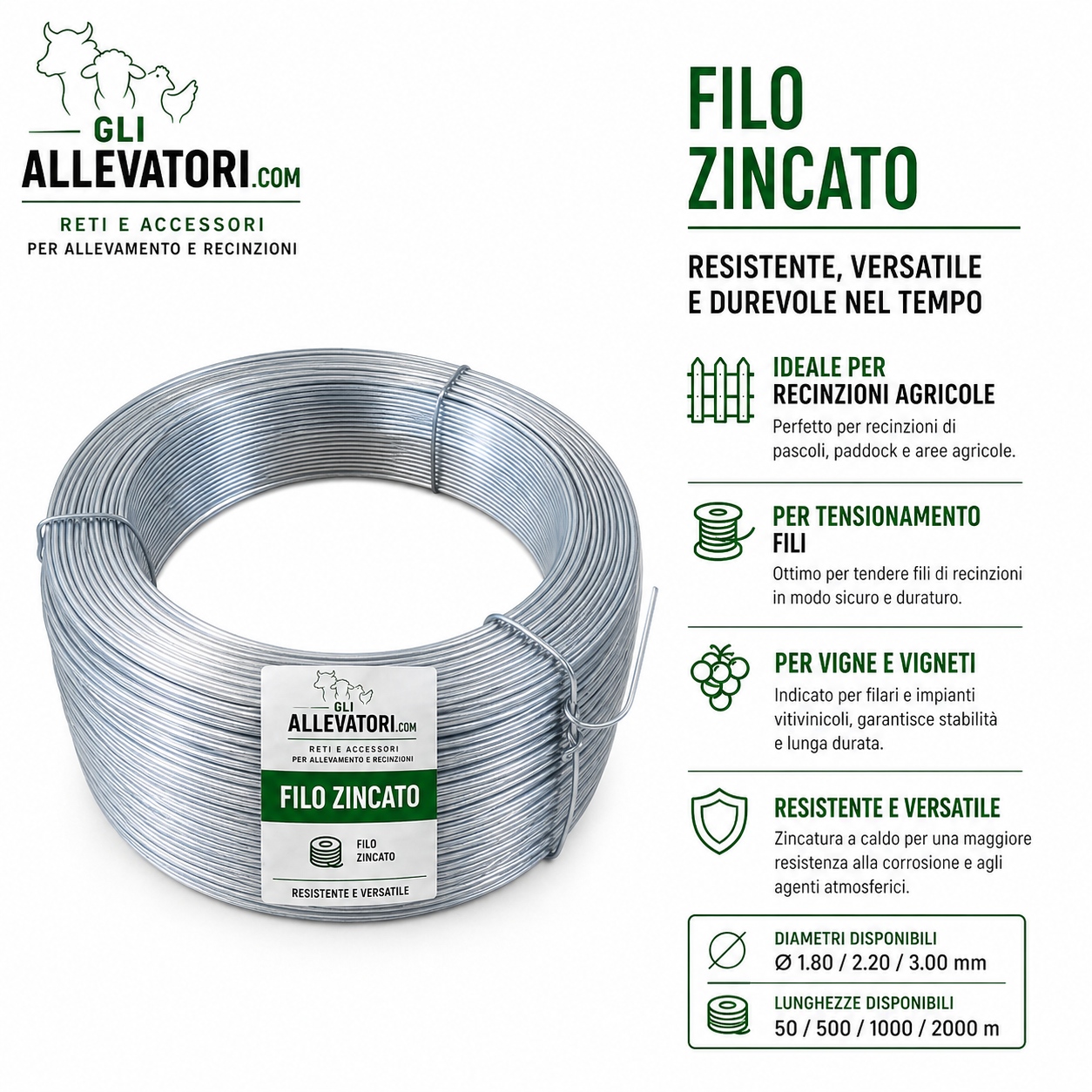 Filo Zincato per Recinzioni