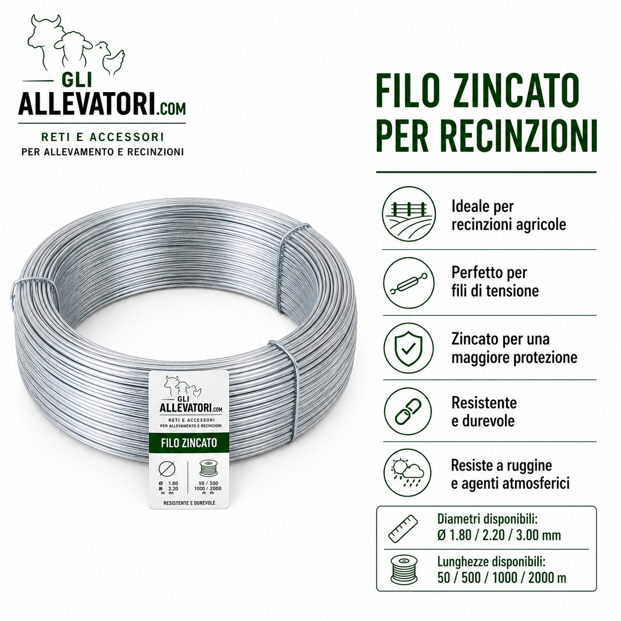 Filo Zincato per Recinzioni