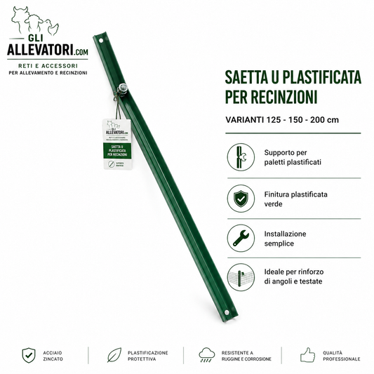 Saetta U Plastificata per Recinzioni