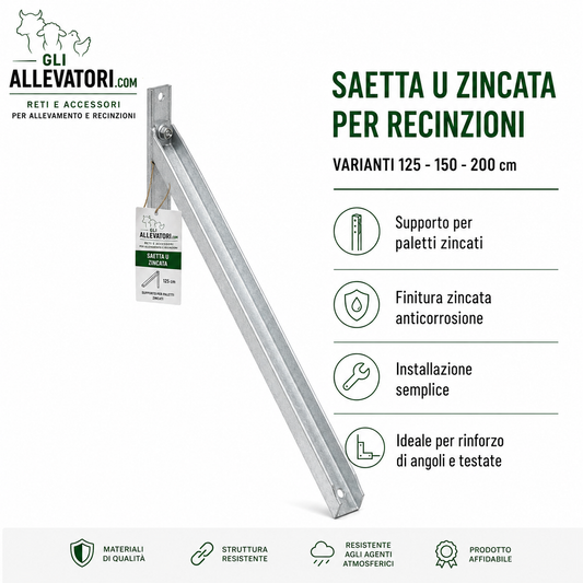 Saetta U Zincata per Recinzioni