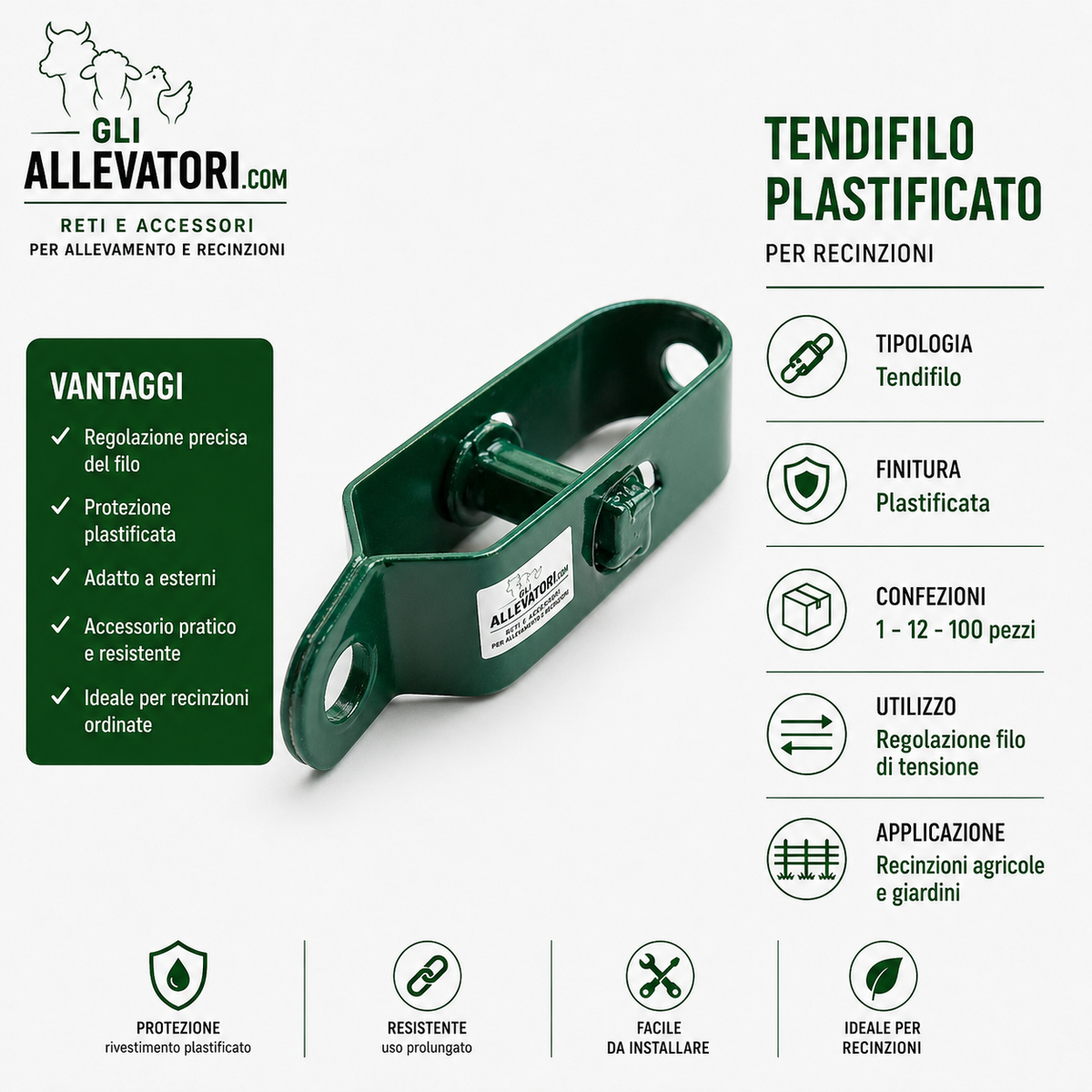 Tendifilo Plastificato per Recinzioni