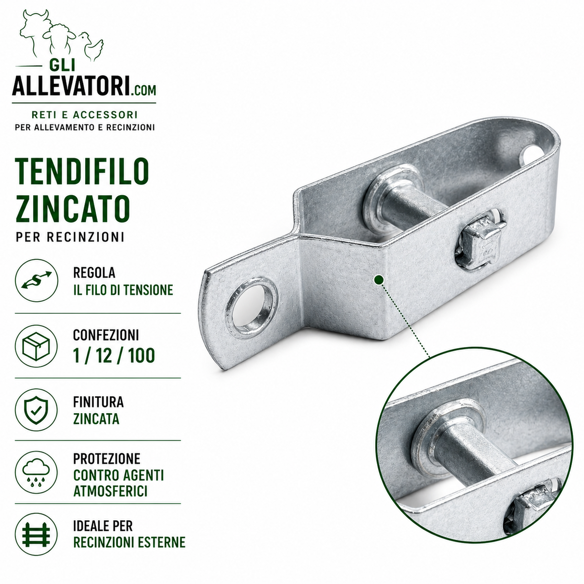 Tendifilo Zincato per Recinzioni